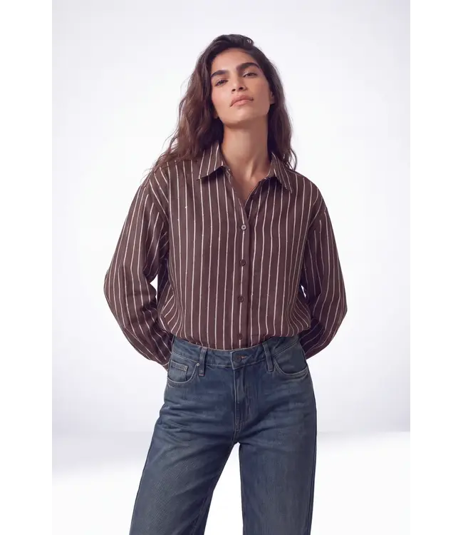 CR0739/Brown  Lone Blouse