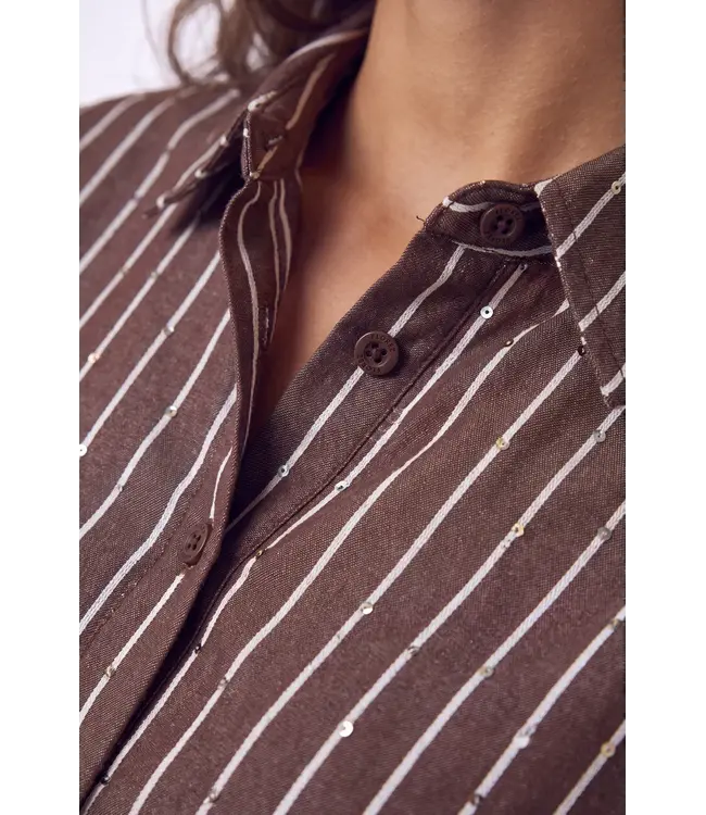 CR0739/Brown  Lone Blouse
