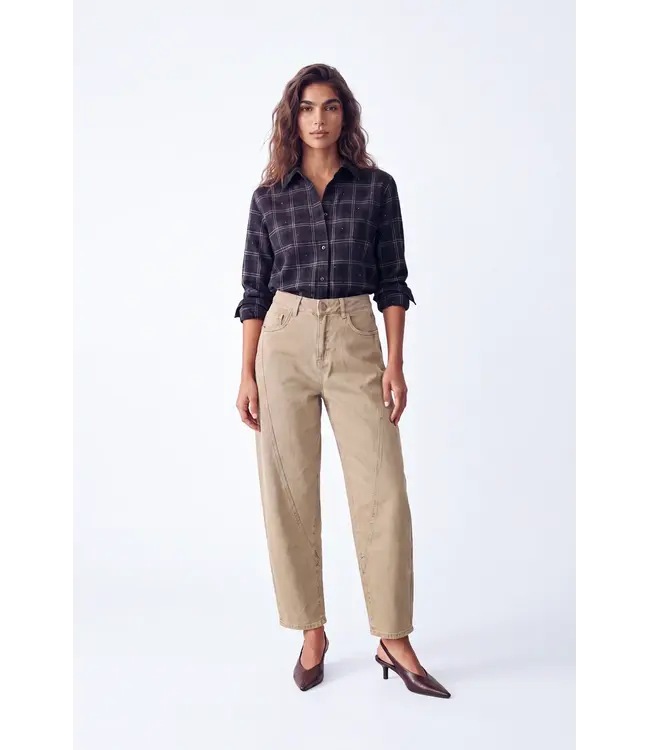 CR0752/BlueCheck  Demie Blouse