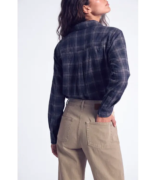 CR0752/BlueCheck  Demie Blouse