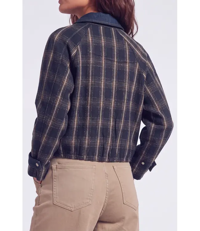 CR0851/CheckedBlue  Blair Jacket