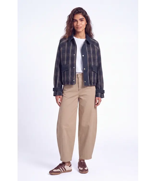 CR0851/CheckedBlue  Blair Jacket