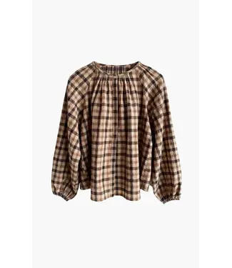 Aimée the Label PeerW6Blouse-Sand/TaupeCheck  Blouses