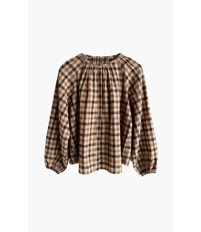PeerW6Blouse-Sand/TaupeCheck  Blouses