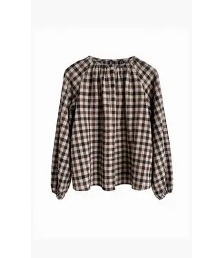Aimée the Label PeerW6Blouse-Brown/Black/SandCheck Blouses Aimée the Label PeerW6Blouse-Brown/Black/SandCheck Blouses
