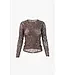 Aimée the Label TonnyLaceroundneckLS-Brown  Tops