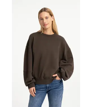 YAYA 01-109130-609/90814  Oversized sweater with balloon sleeves and washed finish