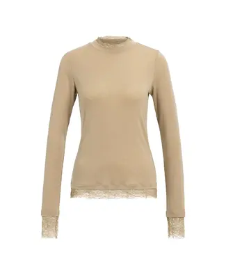 YAYA 01-709422-609/61315  Long sleeve jersey top with lace details