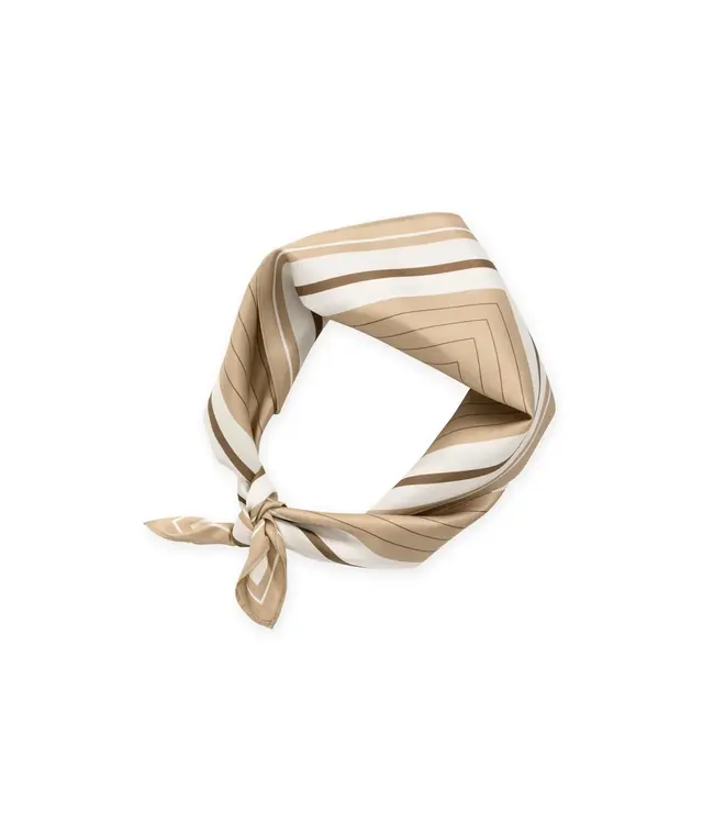 03-501058-609/613151  Satin scarf with striped print