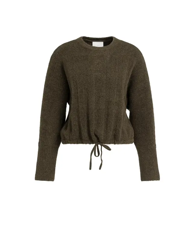 01-000631-609/908142  Sweater with batwing sleeves and drawcord at the hem