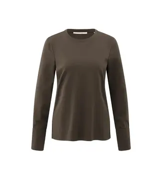YAYA 01-709321-609/90814  Jersey top with woven cuffs and long sleeves