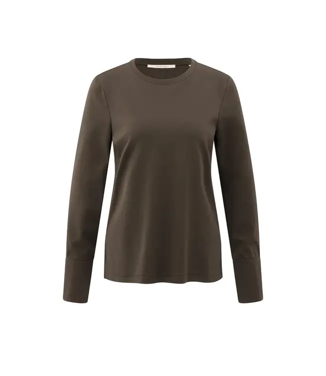01-709321-609/90814  Jersey top with woven cuffs and long sleeves