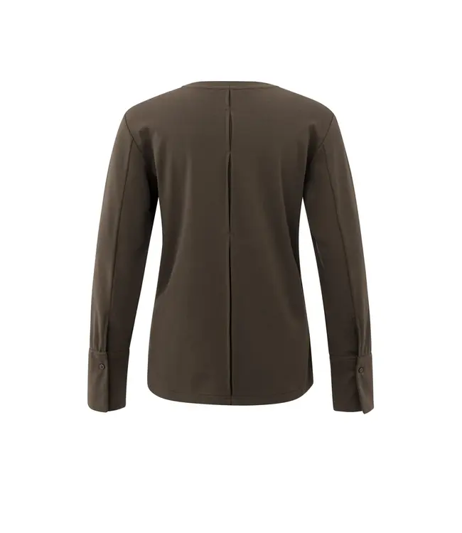 01-709321-609/90814  Jersey top with woven cuffs and long sleeves