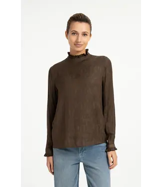 YAYA 01-701414-609/908141  Long sleeve top with ruffle details