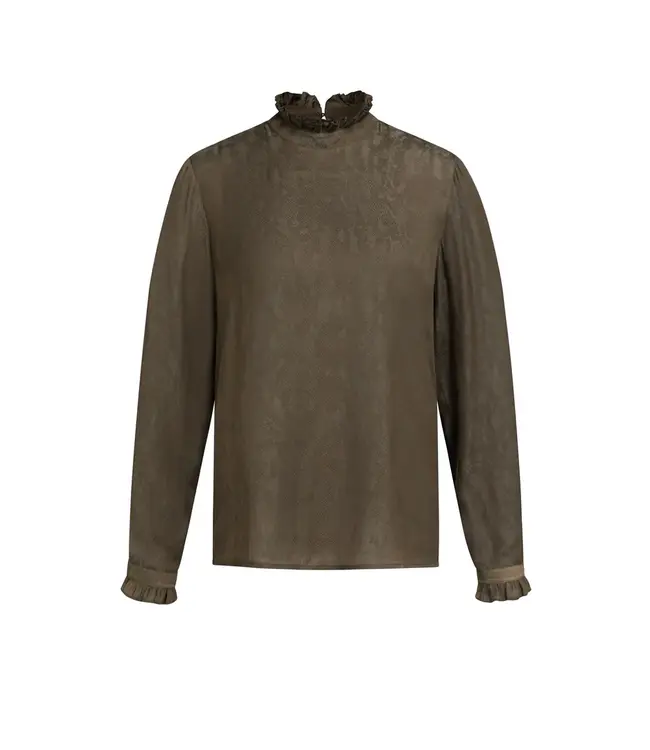 01-701414-609/908141  Long sleeve top with ruffle details