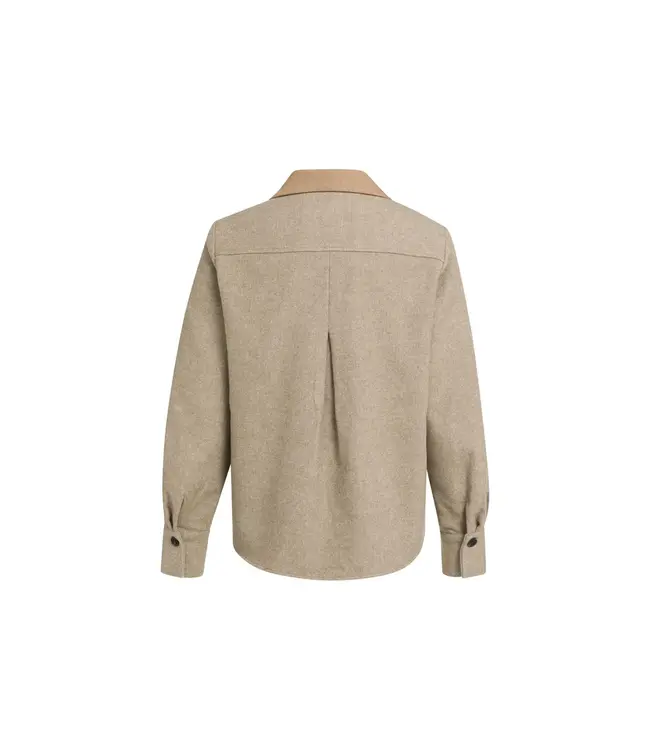 01-501086-609/810182  Blazer with contrast fabric and loose fit