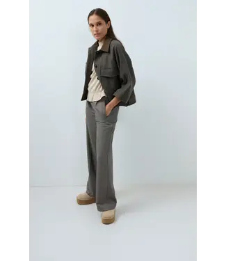 YAYA 01-301284-609/939131  Woven wide leg check trousers with pleat details