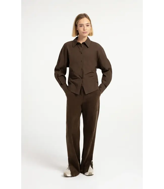 01-201245-609/90814  Blouse with waist accent and pleat detail