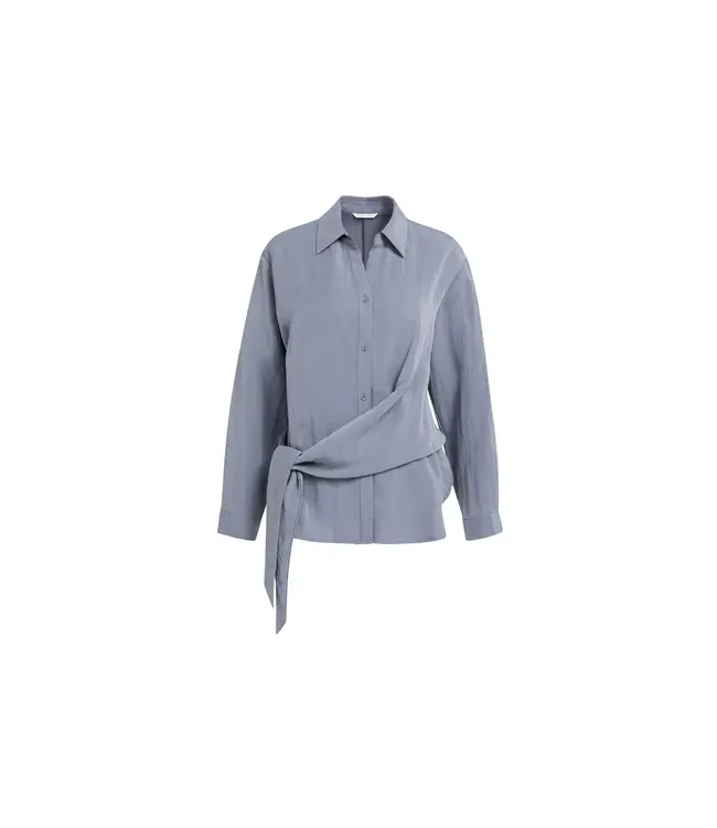 01-201242-609/83924  Knotted blouse with long sleeves