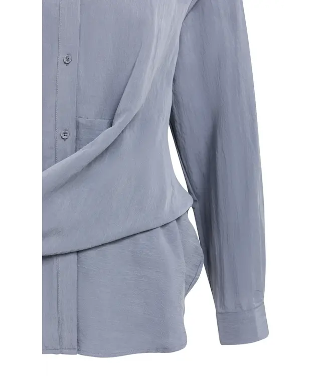 01-201242-609/83924  Knotted blouse with long sleeves