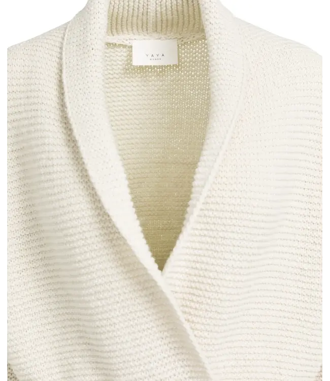01-010177-609/99080  Knitted wrap cardigan with long sleeves