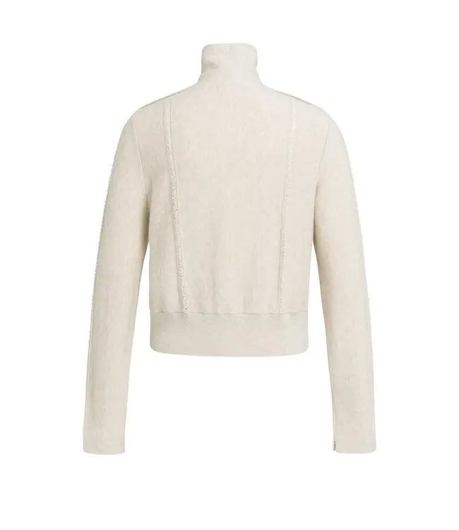 01-010172-609/990832  Knitted cardigan with high collar and button closure