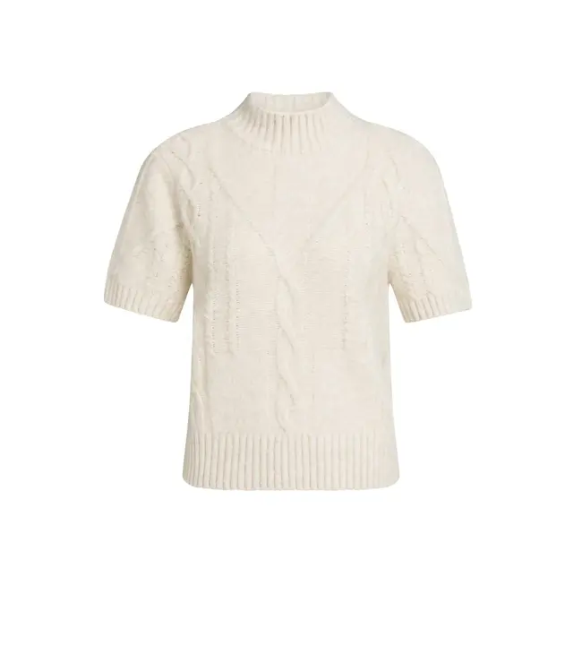 01-000639-609/990802  Cable knit sweater with short sleeves