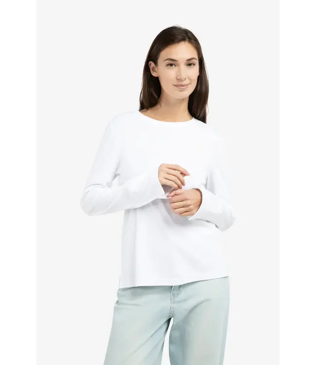 01-709321/00000  Jersey top with long sleeves and woven cuffs