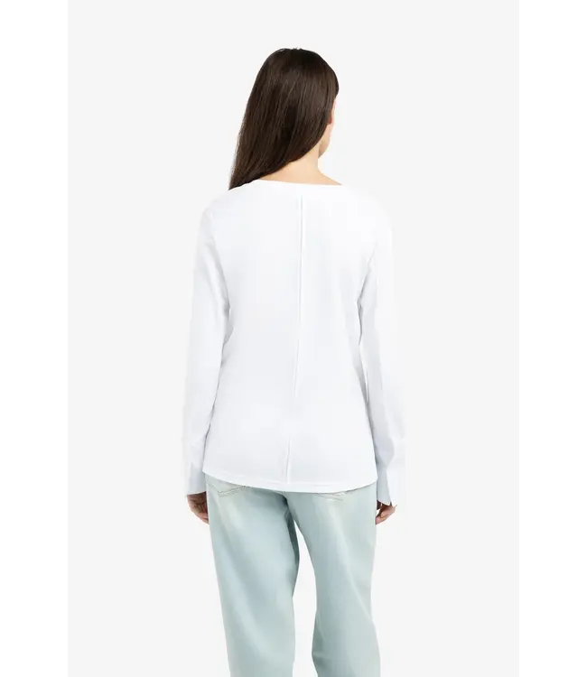 01-709321/00000  Jersey top with long sleeves and woven cuffs