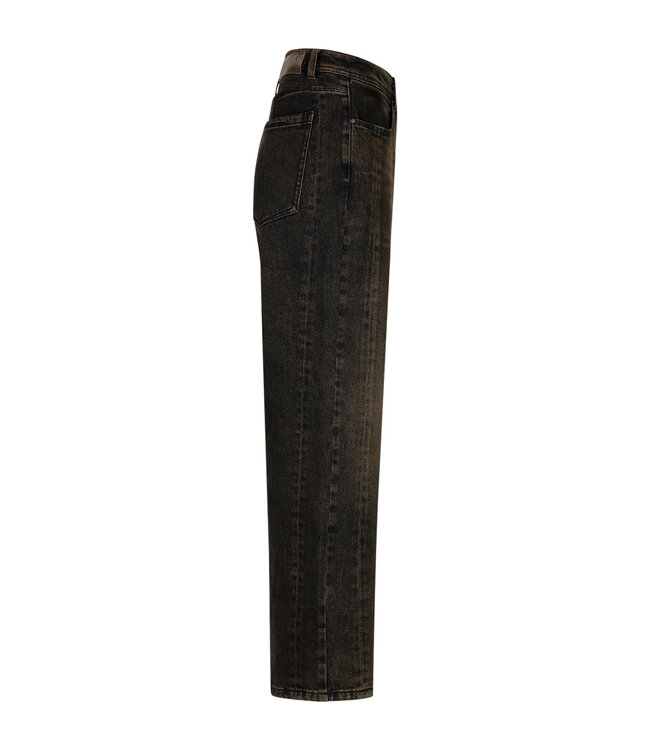 SRB5031/brown black-L31 Caitlina side patch denim overdye