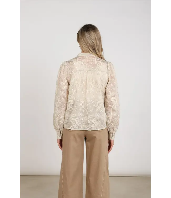 NKF02178/Sand  Antonella Blouse Embroidery