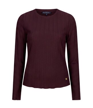 Red Button SRB5162/burgundy Top fine knit