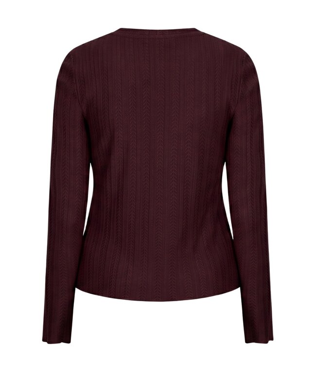 SRB5162/burgundy Top fine knit