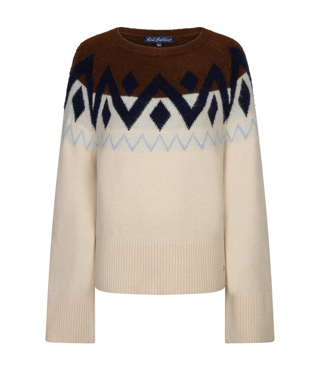 SRB5145/ecru/navy Isle sweater