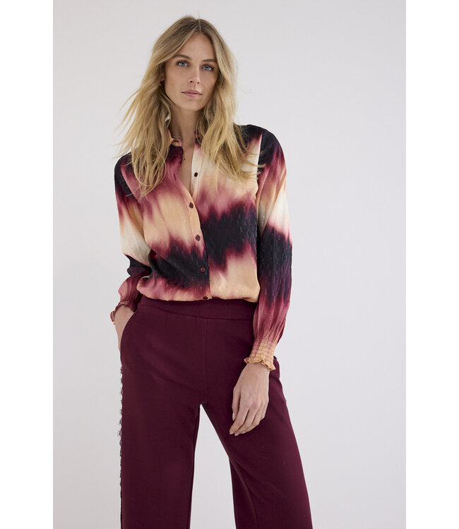 C19-21-301/100005-PrintPomegranate Blouse Autumn Tie Dye