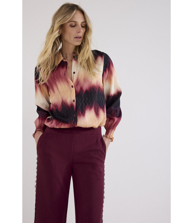 C19-21-301/100005-PrintPomegranate Blouse Autumn Tie Dye