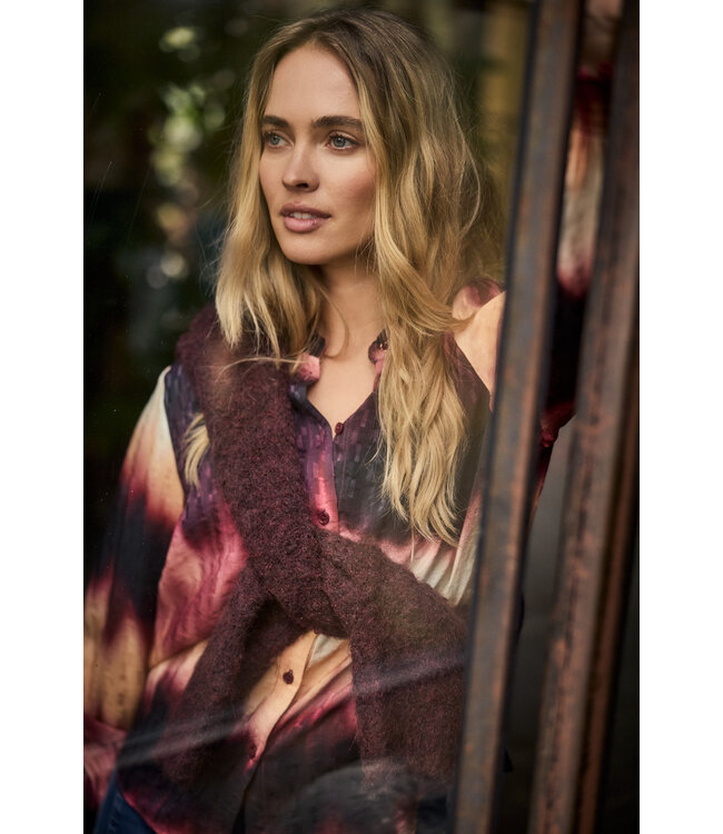 C19-21-301/100005-PrintPomegranate Blouse Autumn Tie Dye