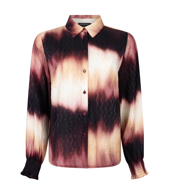 C19-21-301/100005-PrintPomegranate Blouse Autumn Tie Dye
