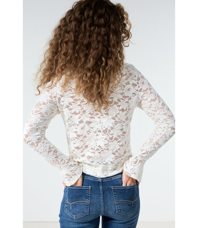 C65-21-401/001350-Snow Velvet Stretch Lace Top