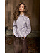 Tramontana C64-21-301/002650-Chocolate Embroidered Blouse Rhinestones