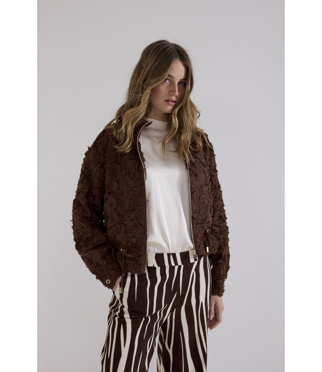 C39-21-801/002650-Chocolate Fancy Lace Jacket