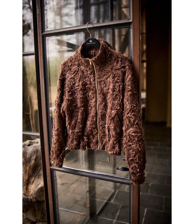 C39-21-801/002650-Chocolate Fancy Lace Jacket