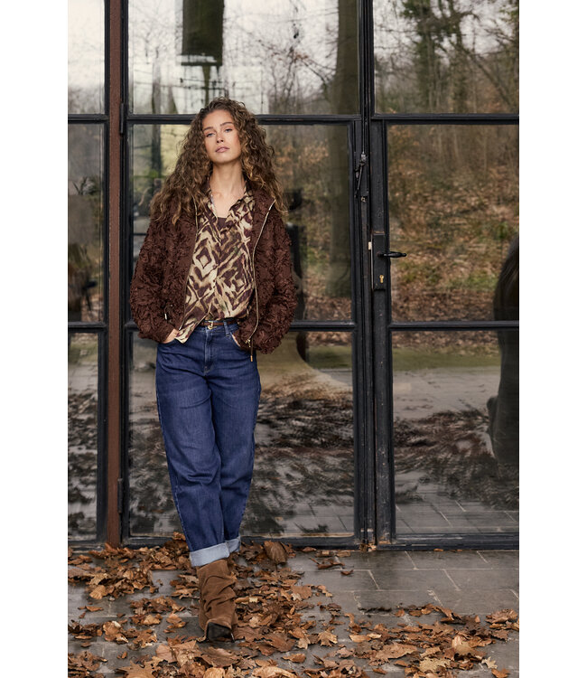 C39-21-801/002650-Chocolate Fancy Lace Jacket