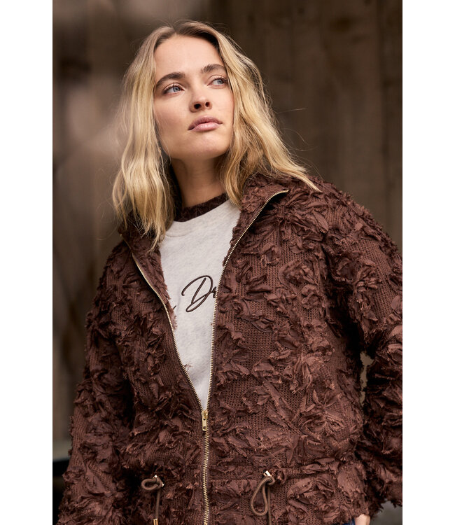 C39-21-801/002650-Chocolate Fancy Lace Jacket