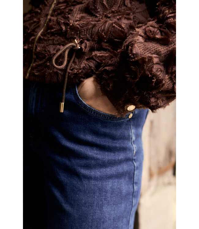 C39-21-801/002650-Chocolate Fancy Lace Jacket