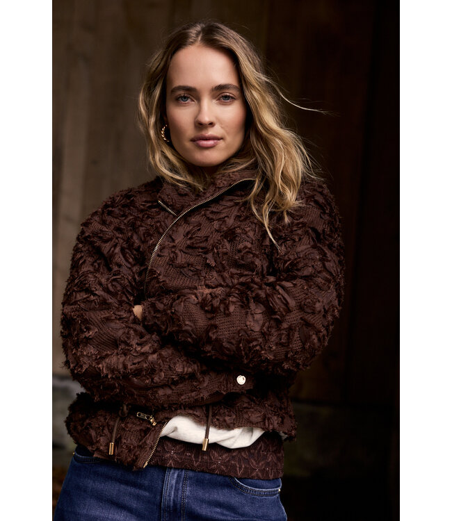 C39-21-801/002650-Chocolate Fancy Lace Jacket