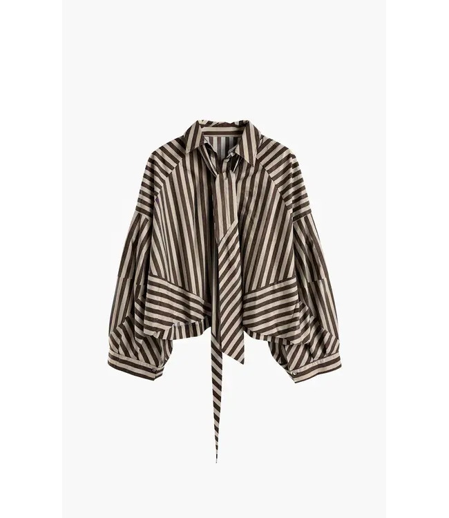 OsloW6blouse-BrownStripe  Blouses
