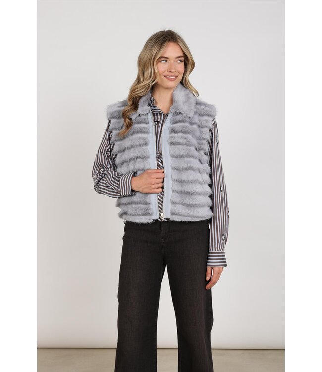 NKF08035/Sky  Harriet Gilet Zipper