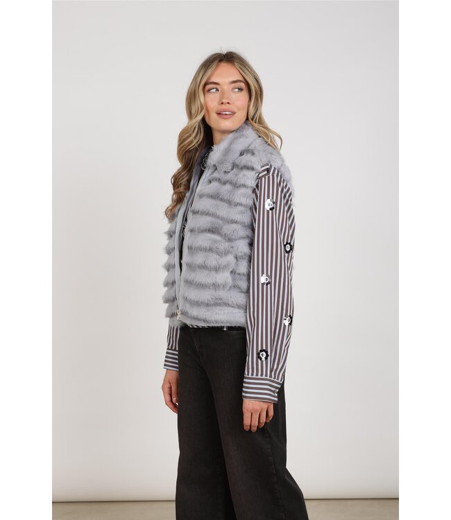 NKF08035/Sky  Harriet Gilet Zipper
