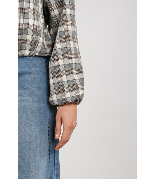 NKF13121/TaupeOffwhite  Dominique Jacket Check